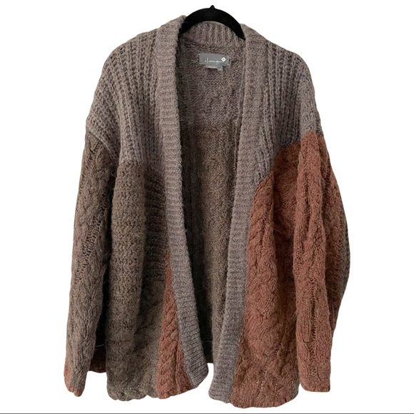 Anthropologie Sweaters - Anthropologie Earthy Neutral Wool Alpaca Blend Cardigan Medium